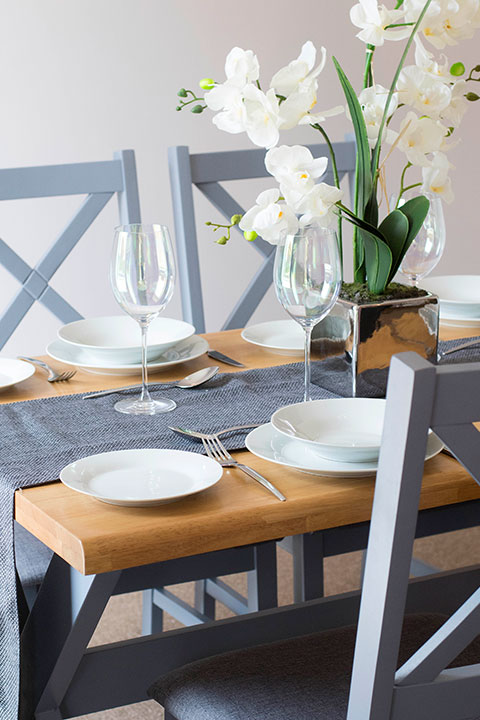 close up of table and chairs
