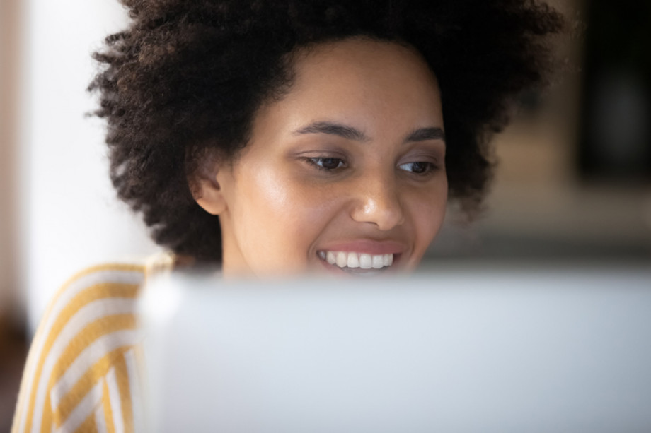 Photo of someone using a laptop