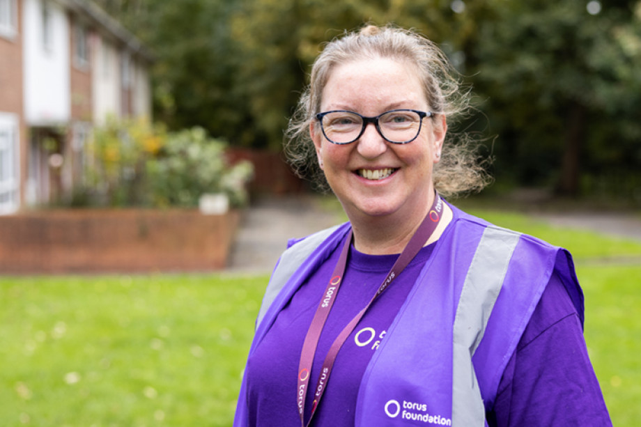 Photo of a Torus Foundation member of staff smiling at the camera