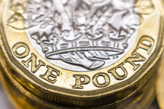 Close up photo of a pound coin
