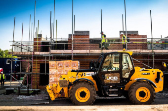 Photo showing a house being constructed