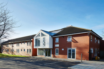 Photo showing the front of Handel Court