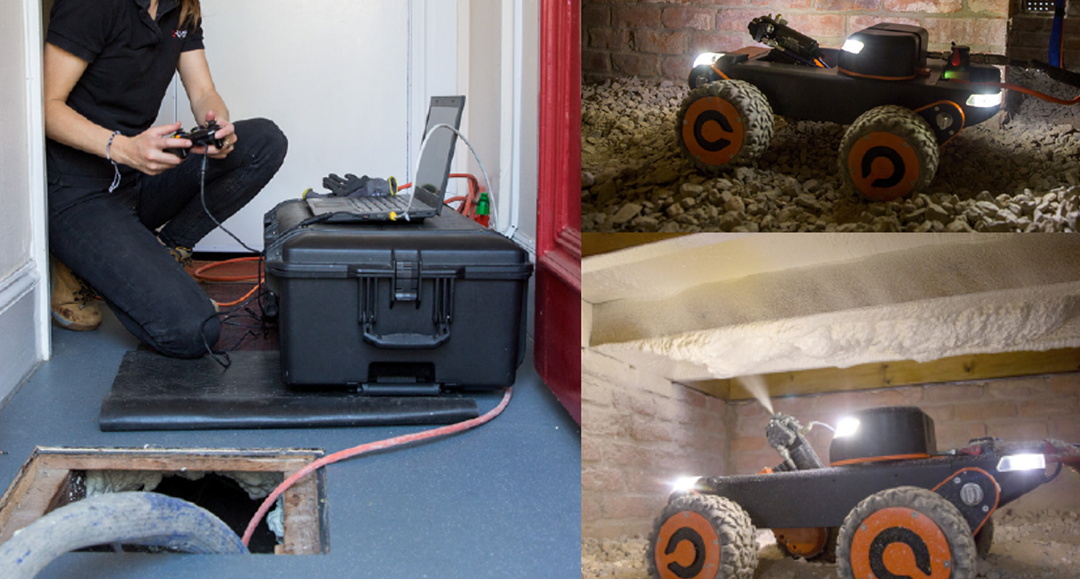Torus RetroFIT for the Future Q Bot underfloor insulation