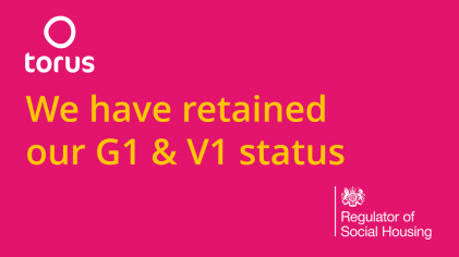 Top ratings again for Torus from the Regulator of Social Housing