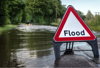 Flooding in the Warrington area January 2025